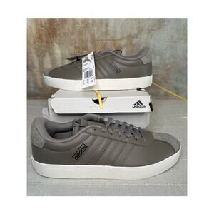 Adidas VL Court 3.0 IH4800 Men's Olive Grey Green Suede Sneaker Gum Sole Sz 9